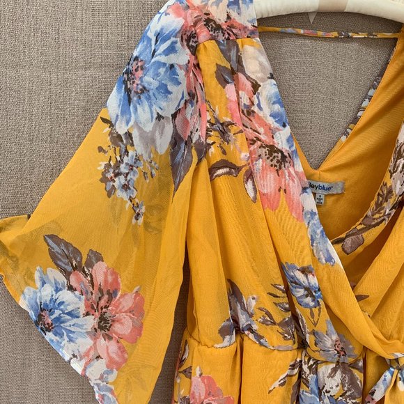 bailey blue Romper with butterfly sleeve - Picture 5 of 11